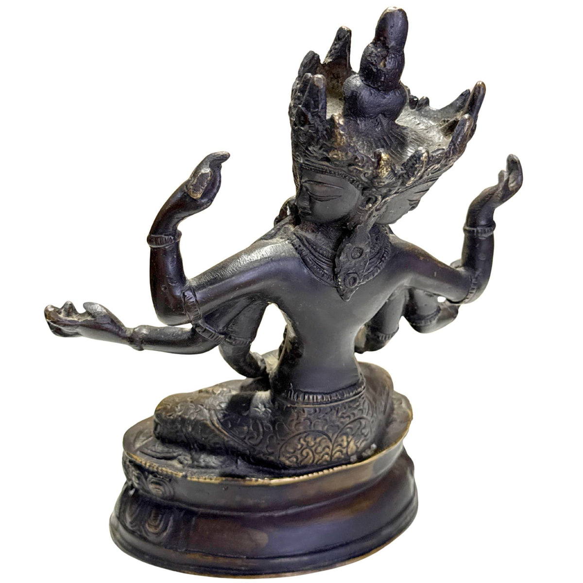 Himalaya Ushnishavijaya Bronzestatue mit spiritueller Bedeutung für Schutz und langes Leben