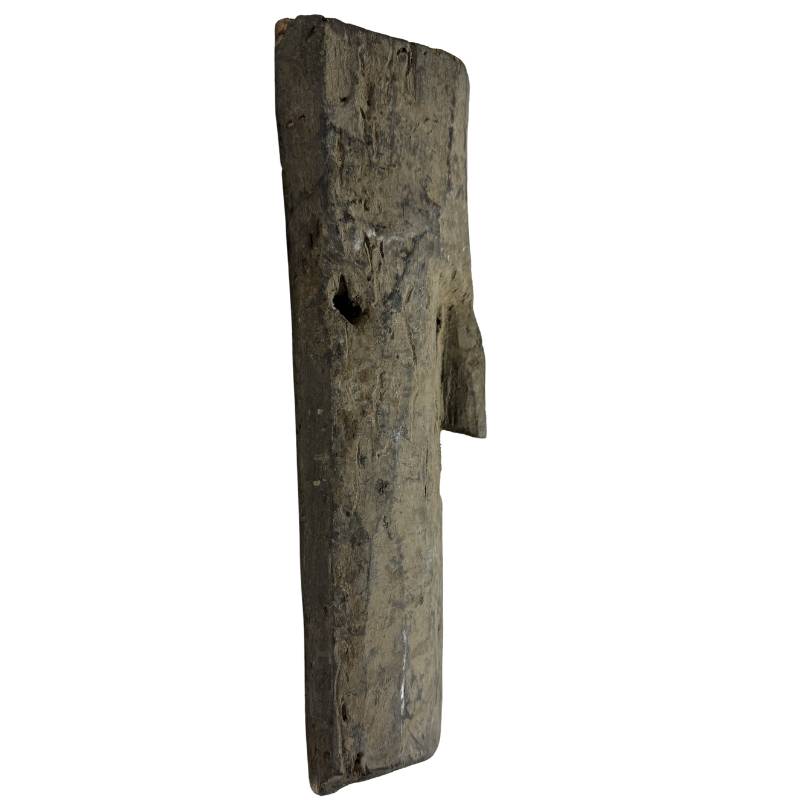 Himalaya-Holzmaske im tibetischen Stil, Volkskunst, hohle Rückseite, handgeschnitzt