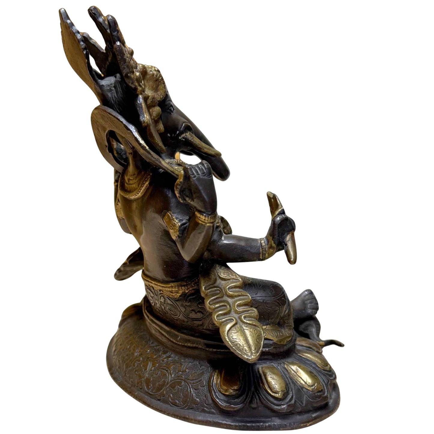 Hinduistische Ganesha-Statue für Altar, Meditationsplatz oder bedeutungsvolle Inneneinrichtung