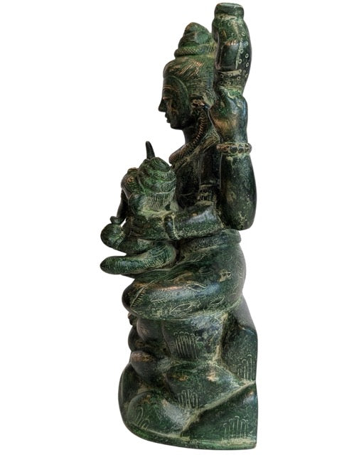 Hinduistische Bronzeskulptur von Shiva mit Ganesha


Hinduistische Bronzeskulptur von Shiva mit Ganesha