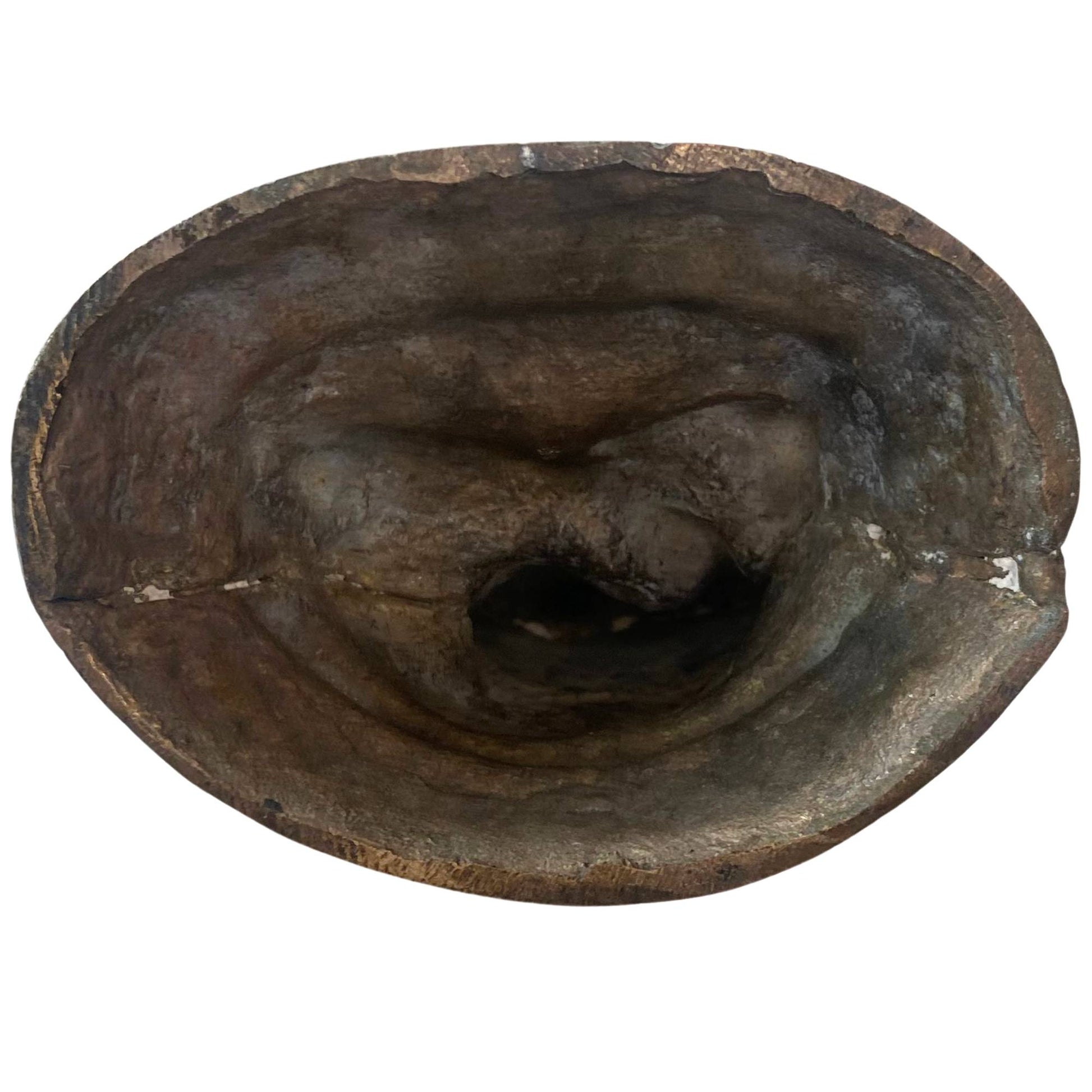 Detail des Übergangs zwischen Gold und Dunkelbronze an den Schultern.