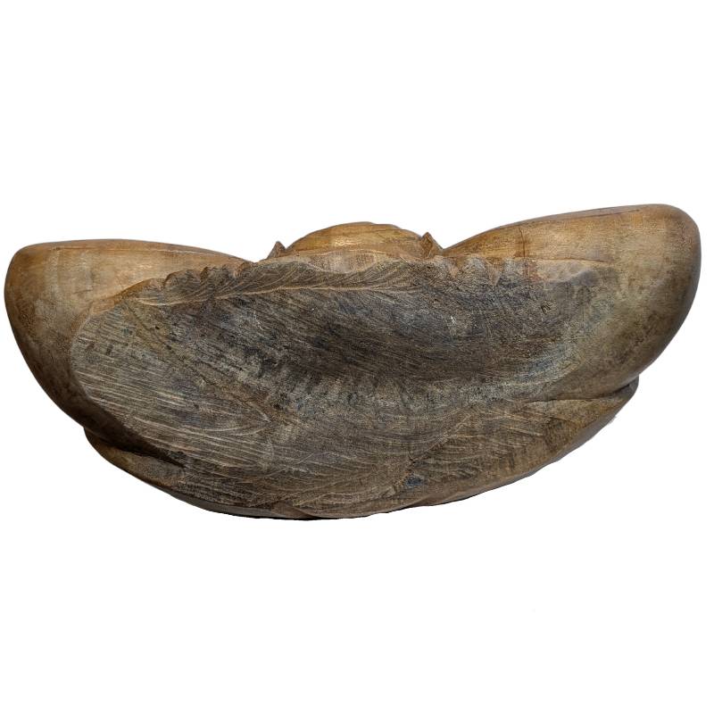 Buddha-Skulptur aus Holz aus Südostasien, ca. 1950, in Dhyana-Mudra.