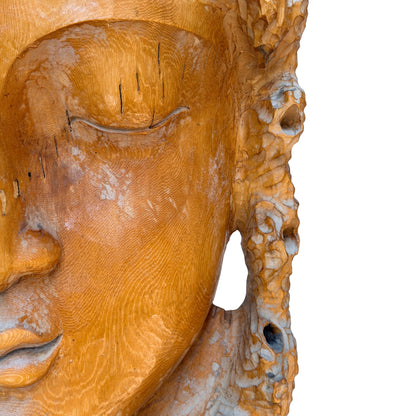 Holz Kwan Yin für Wellness‑Spa und luxuriösen Entspannungsraum