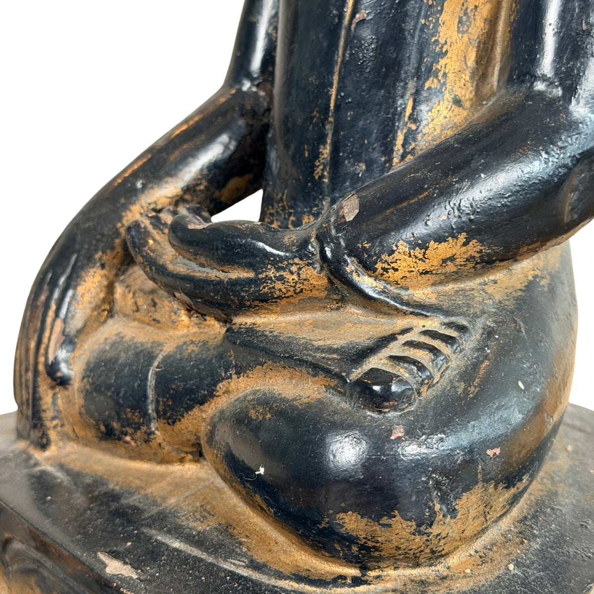 Linke Hand im Schoß und Fuß, Detail