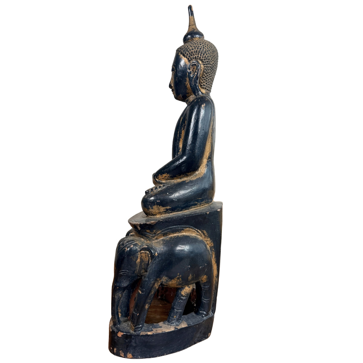 Schräge Seitenansicht des Buddha