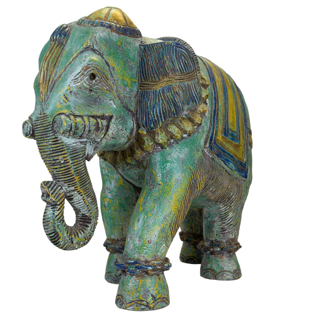 Handgeschnitte Rajasthan‑Elefant als exklusive Innendekoration