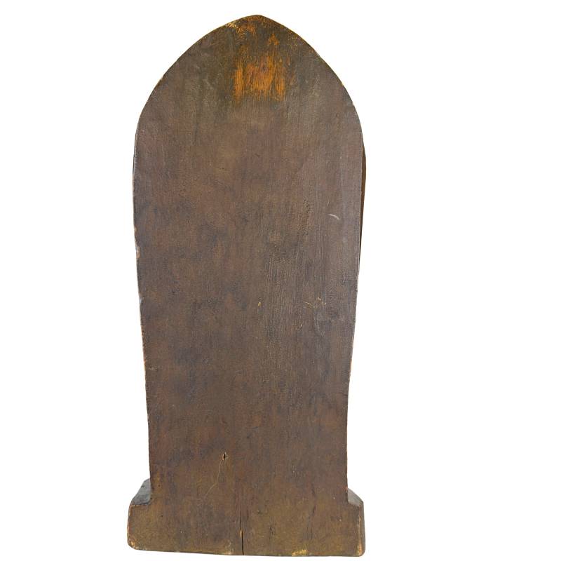 Hölzerne Sri-Devi-Statue aus Südostasien, religiöses Objekt