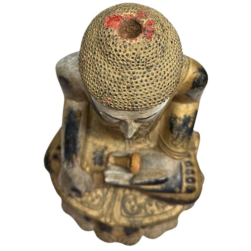 Holzschnitzerei des Elefantenthrons einer Buddha-Statue