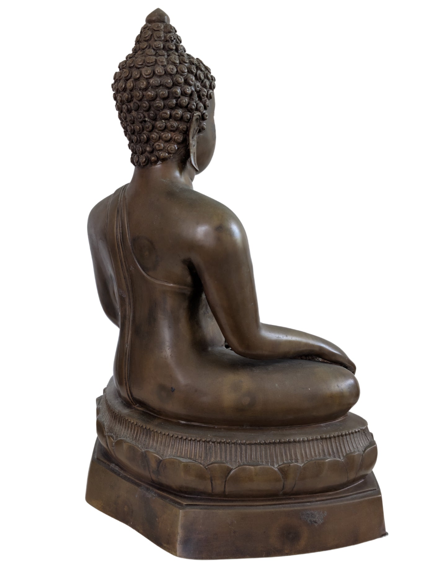 Großer thailändischer Altaraufsatz aus 12 kg massivem Messing für Achtsamkeit und Meditation.