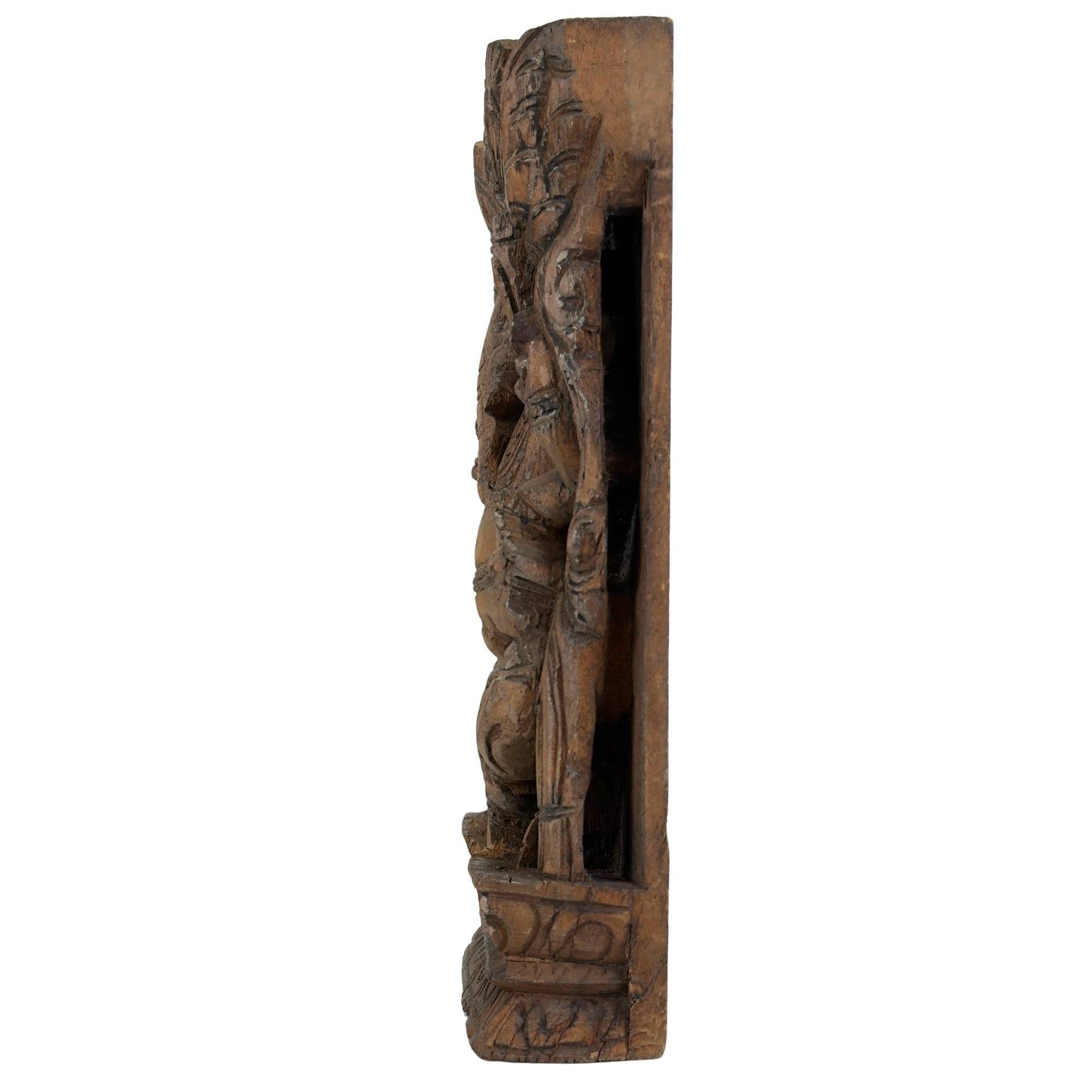 Indisches Tempelrelief mit Ganesha aus Massivholz