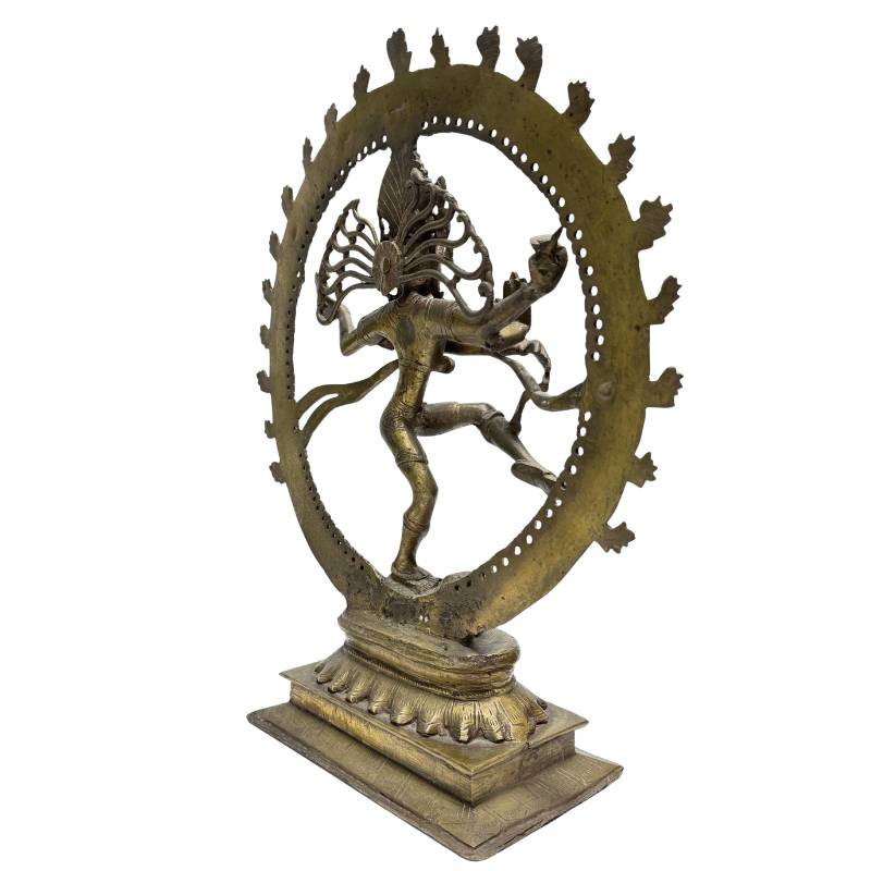 Bronzene Nataraja-Tempelskulptur im indischen Stil
