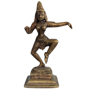Antike Bronze Indische Tanzende Göttin (Parvati) – Handgegossen – 14 cm