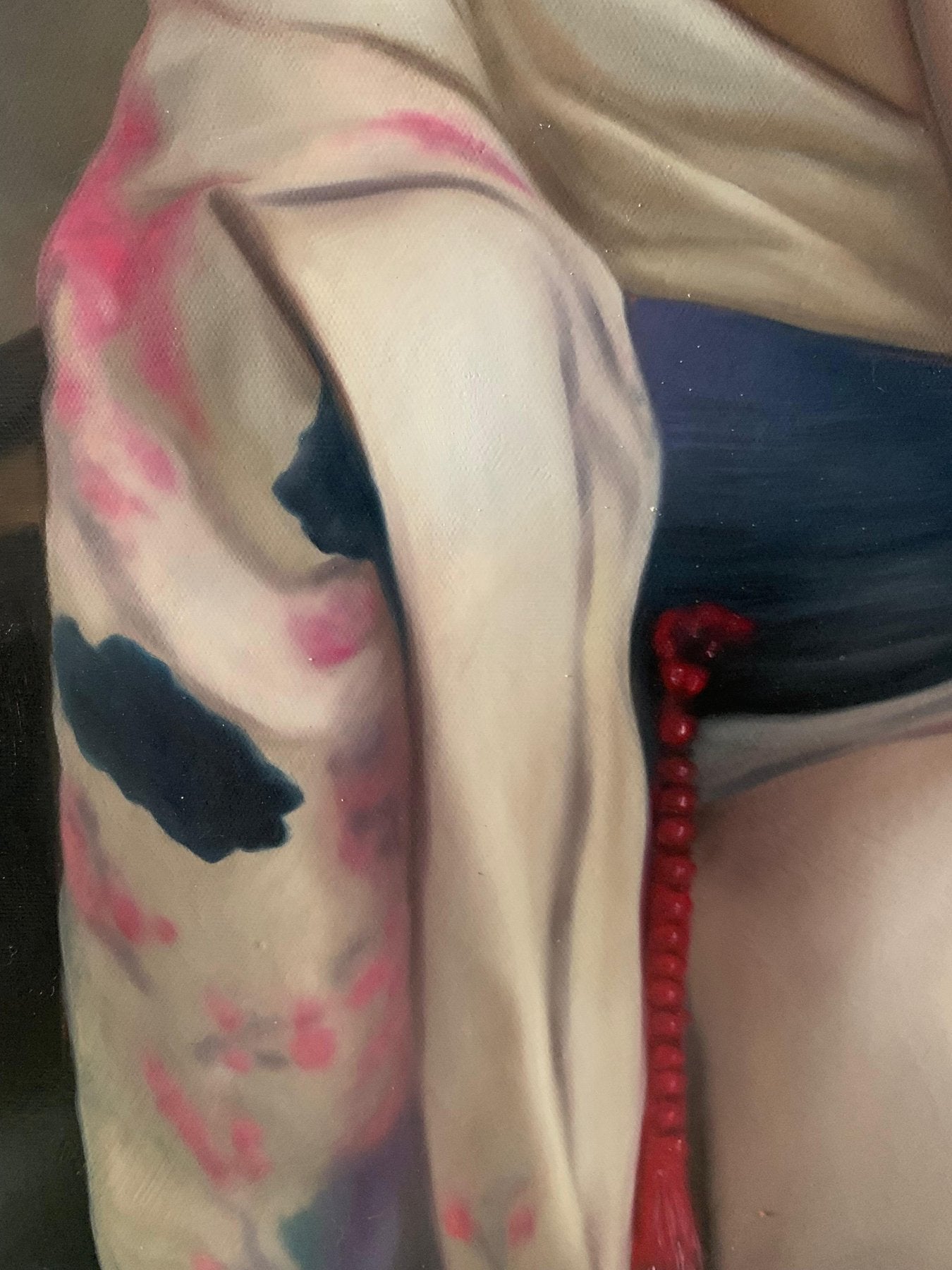 Ölgemälde im japanischen Geisha-Stil, moderne figurative Kunst