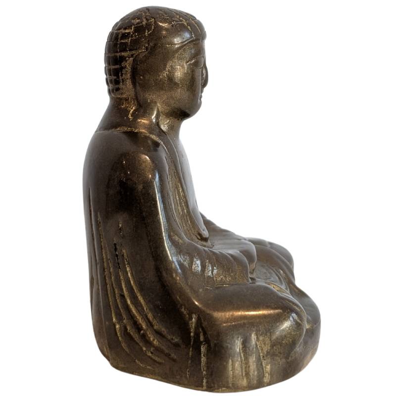 Japanischer Buddha aus Bronze, sitzend in Dhyana Mudra, Japan