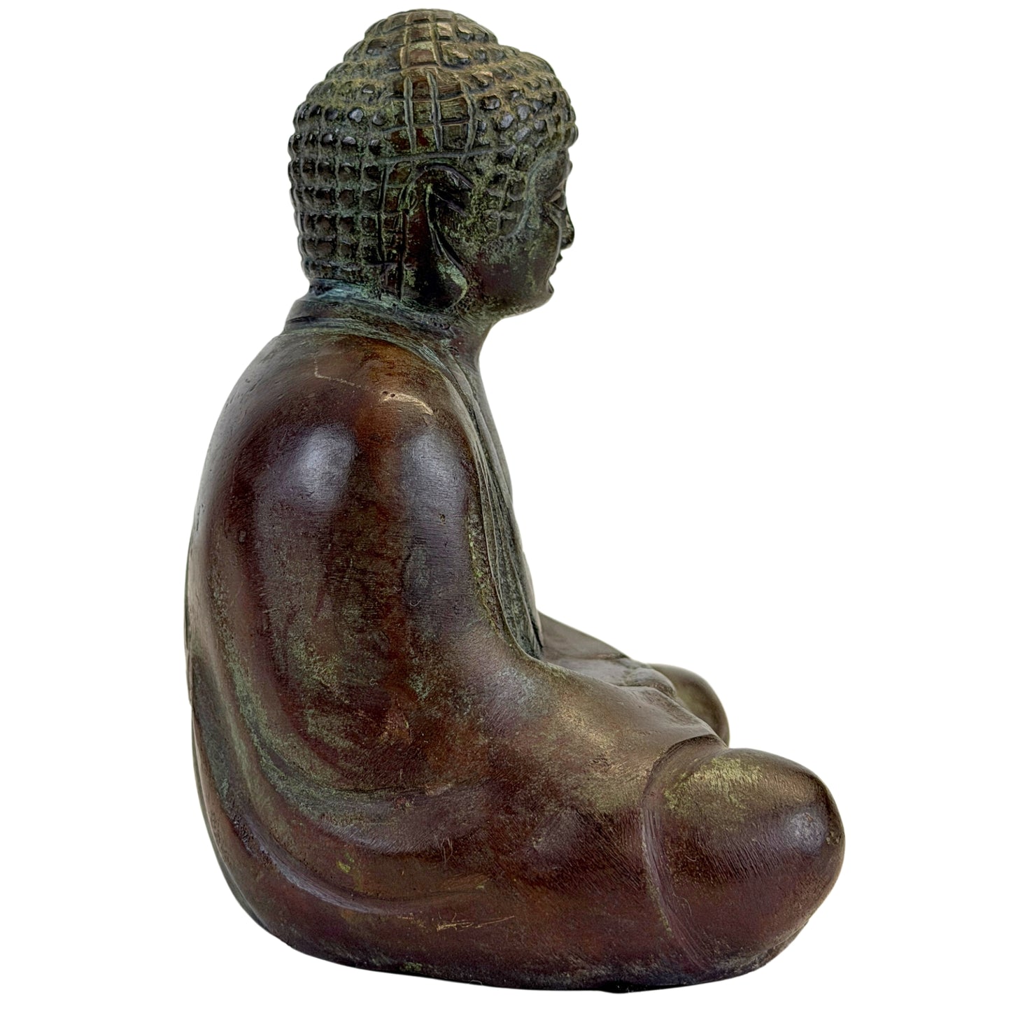 Rechtes Profil der japanischen Bronzefigur