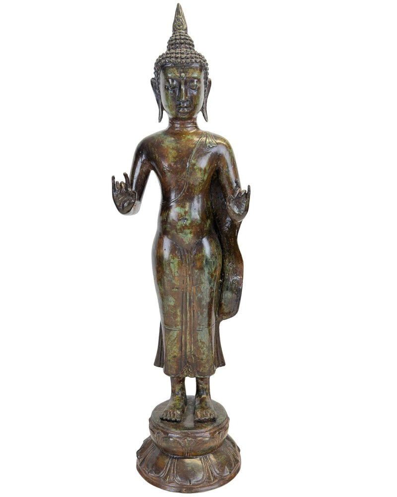 Antiker javanischer Buddha – Majapahit-Revival-Stil – Vitarka Mudra - Thailändische Buddha Statue