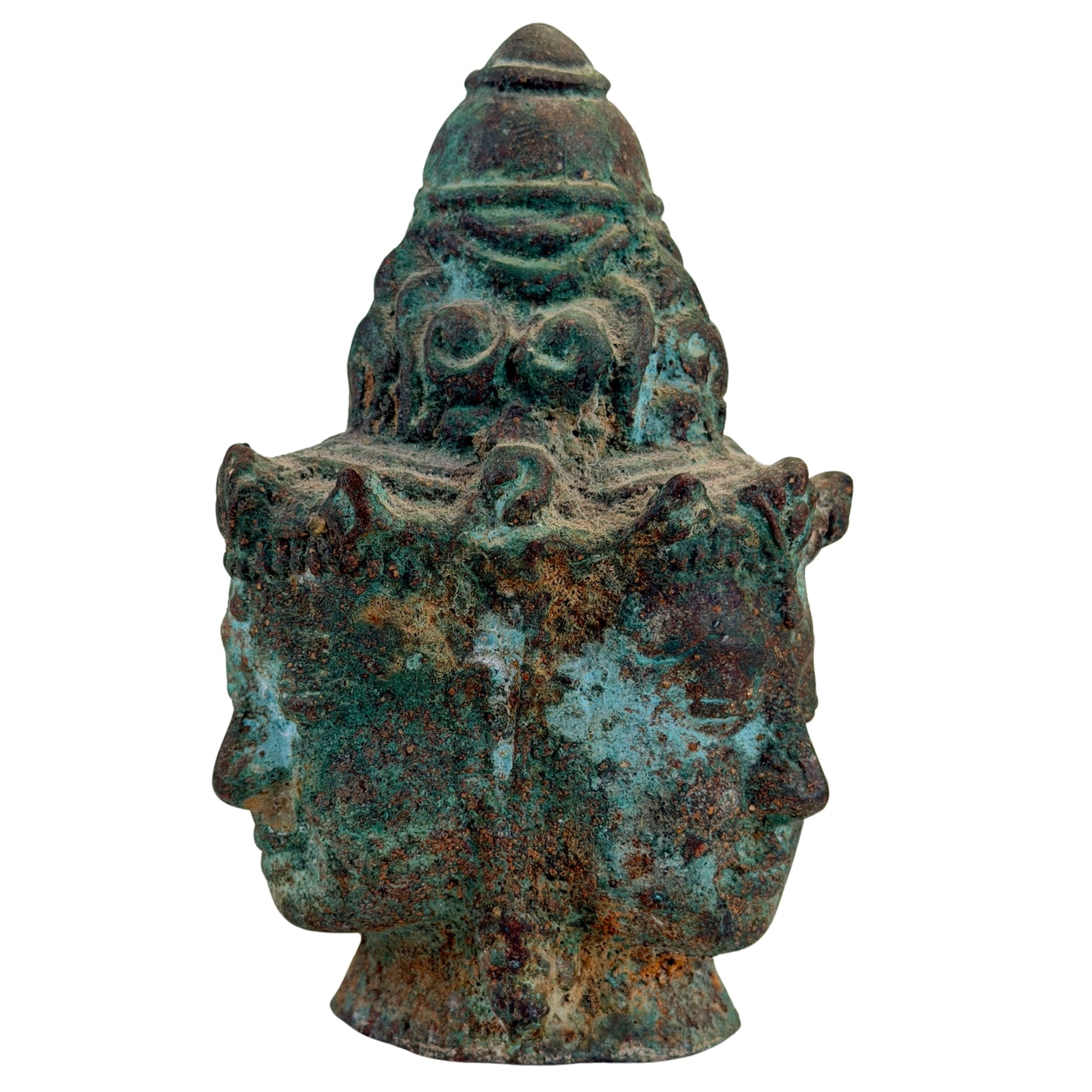 Kambodschanische Trimurti-Skulptur im Khmer-Stil, 20. Jahrhundert