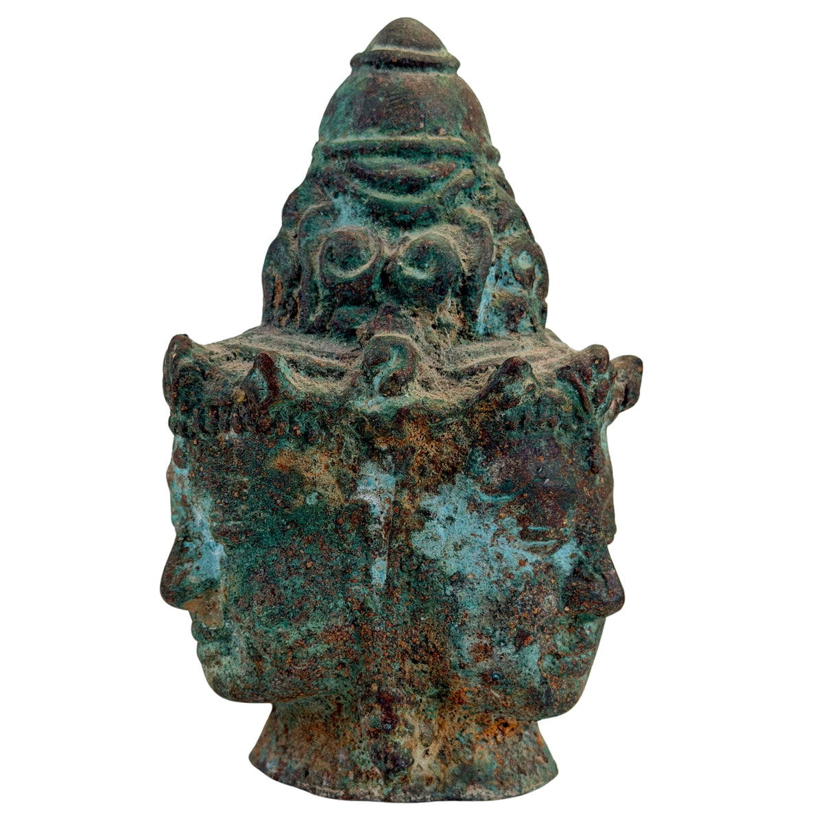 Kambodschanische Trimurti-Skulptur im Khmer-Stil, 20. Jahrhundert