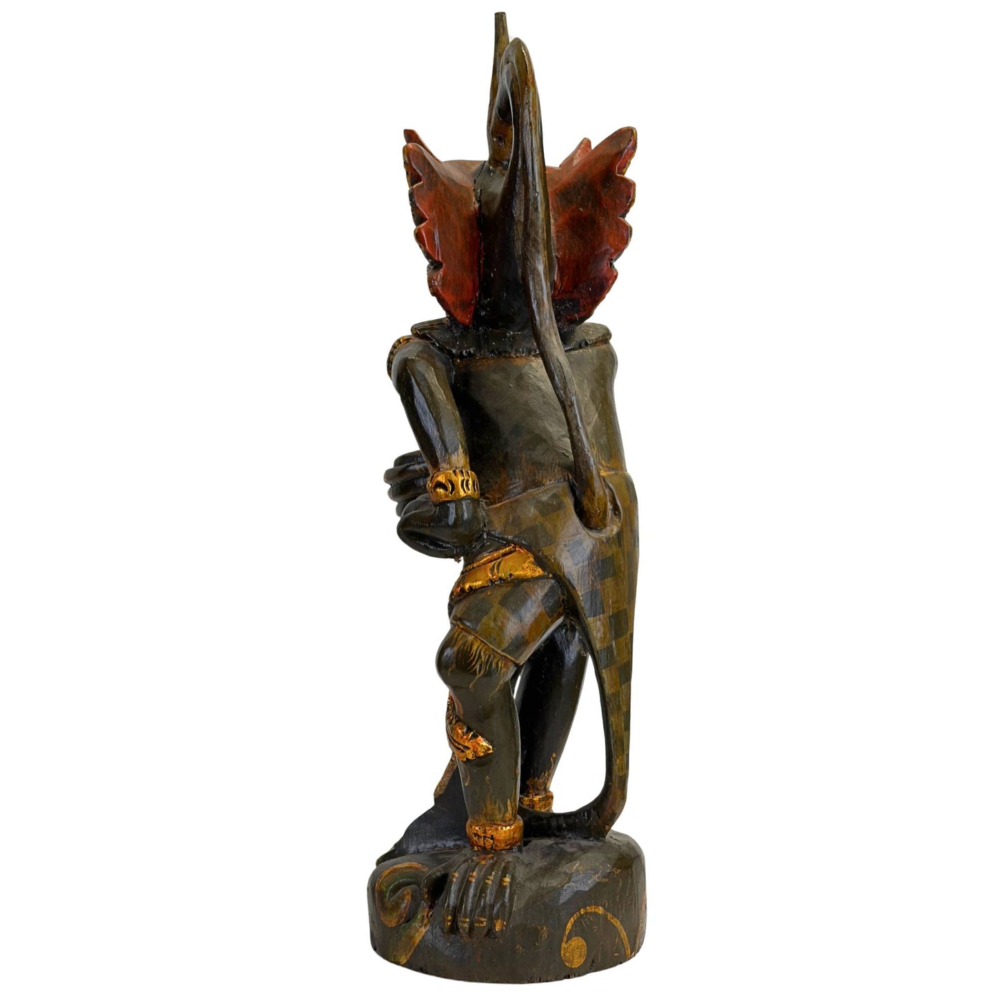 Antieke Balinese kerishouder met vergulde decoratie
