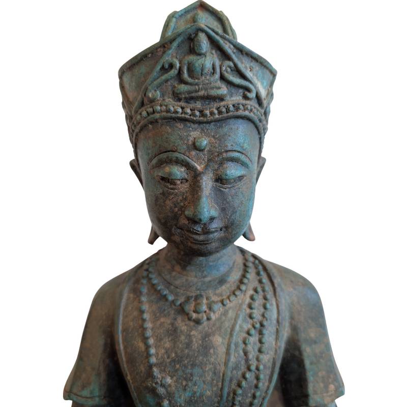 Sitzender Avalokiteshvara-Bodhisattva aus Bronze
