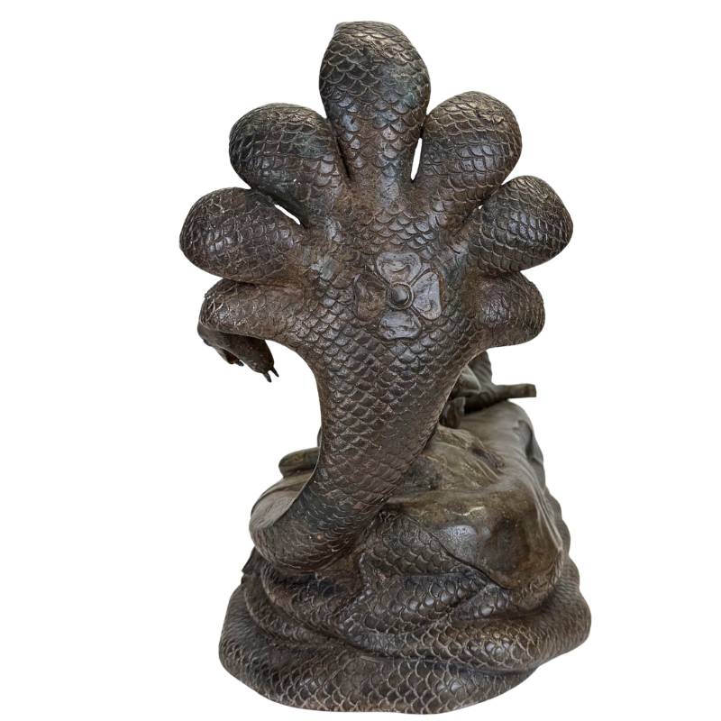 Messingskulptur im kambodschanischen Stil: Vishnu und Lakshmi