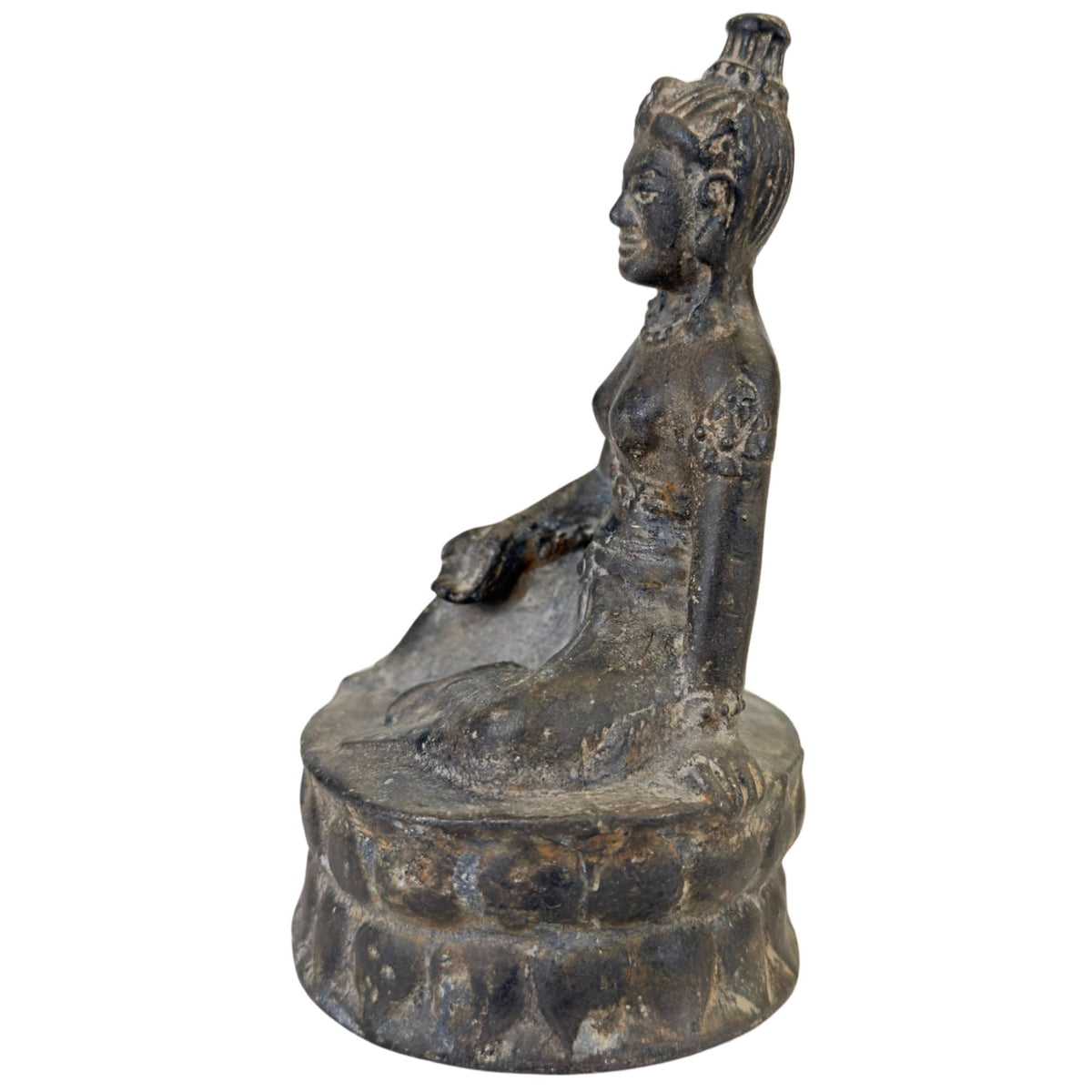 Lotus‑Basis‑Bronze‑Skulptur im Khmer‑Stil buddhistische Kunst