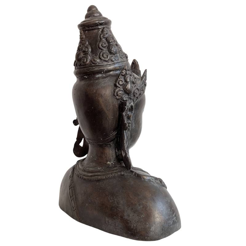 Vaishnava Vishnu Büste aus Bronze aus der Khmer-Region