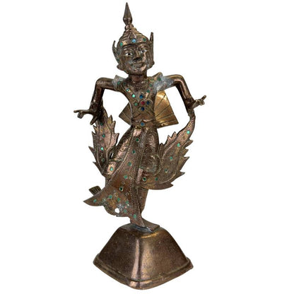 Hauptfoto des 19. Jahrhunderts feuervergoldeten Kinnara, Thailand.