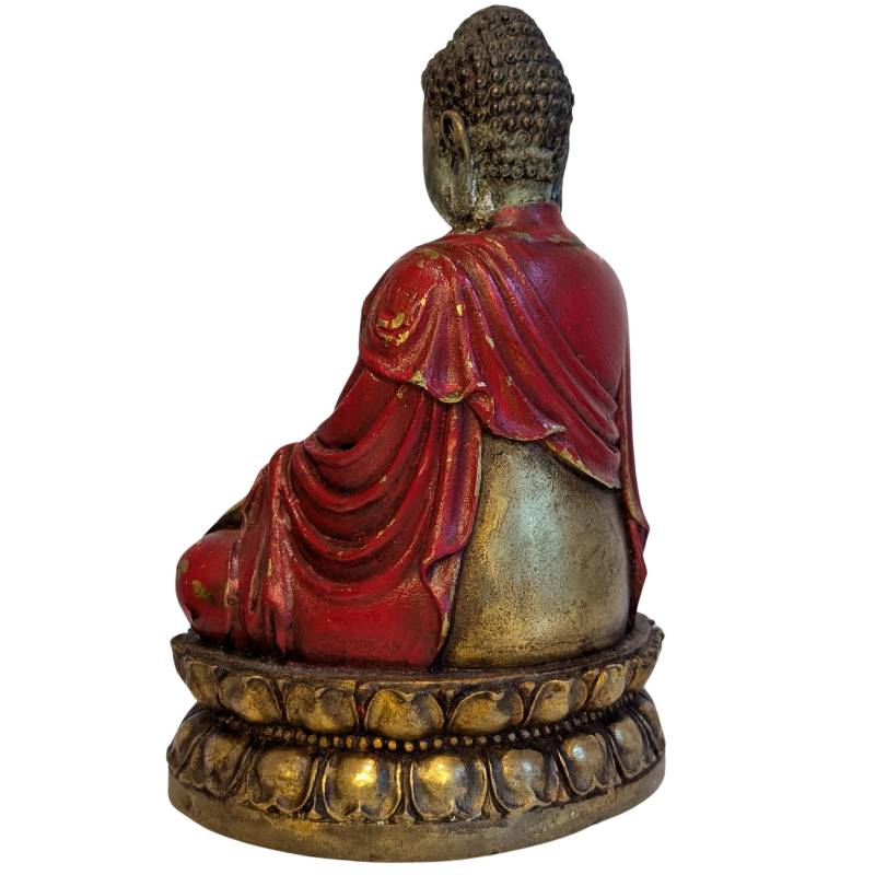 Kleine Buddha-Statue aus Bronze, ca. 1900 im Abhaya Mudra