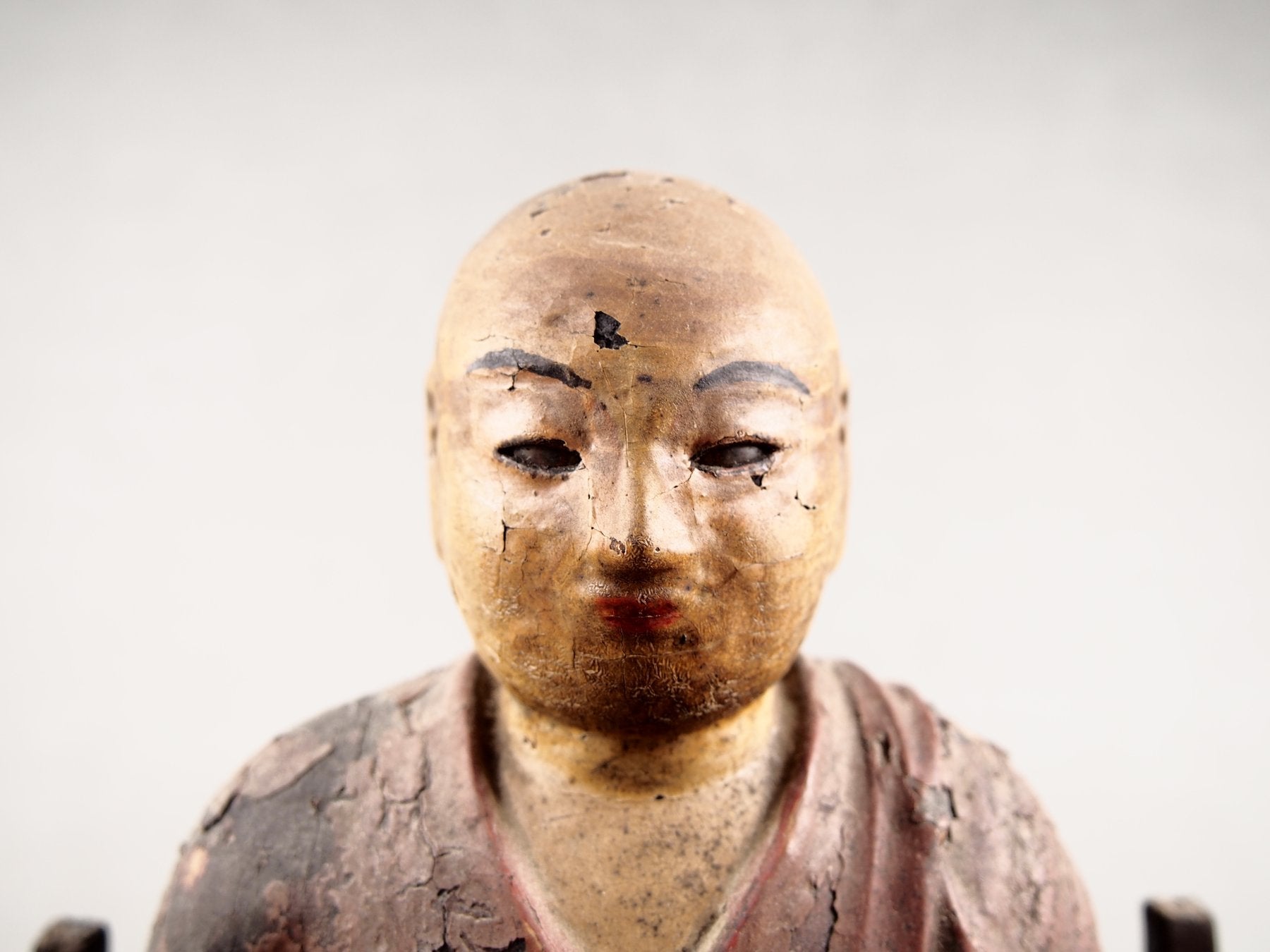 Holzstatue des buddhistischen Mönchs Kobo Daishi