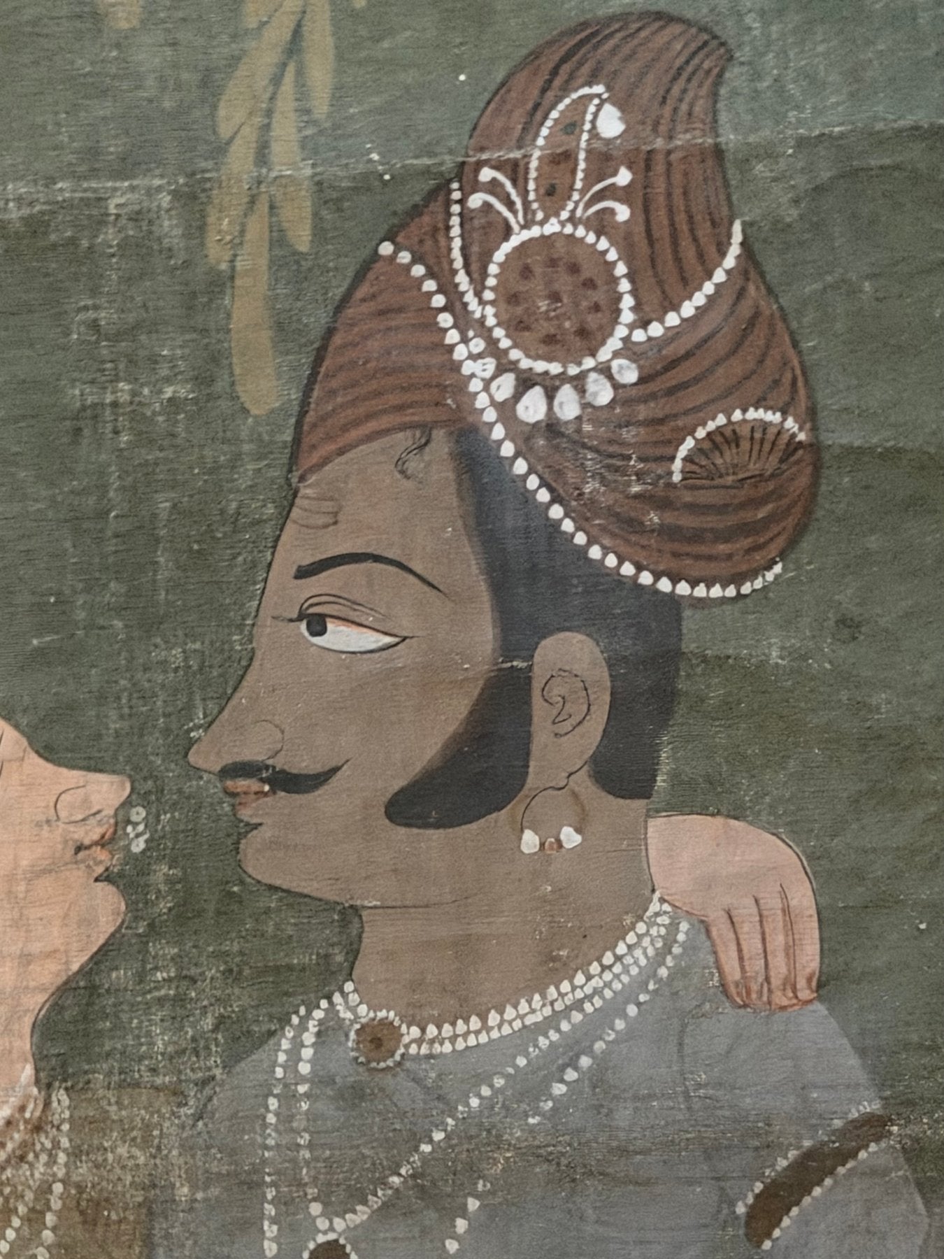 Krishna-Gopi-Szene, traditionelle indische Malerei