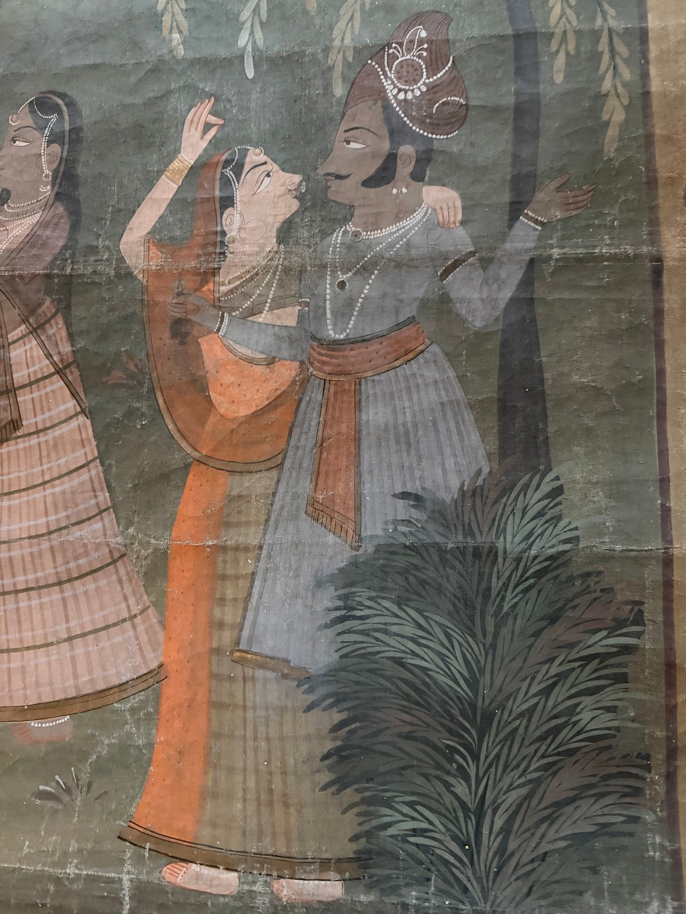 Krishna- und Gopis-Ritualszene Pichwai-Gemälde
