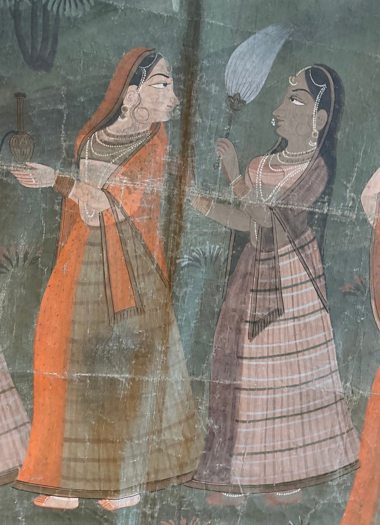 Krishna- und Gopis-Ritualszene Pichwai-Gemälde
