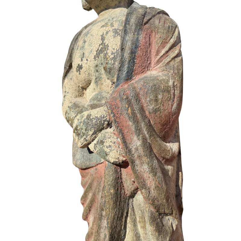 Kwan-Yin-Statue aus China mit polychromen Resten


Kwan-Yin-Statue aus China mit polychromen Resten