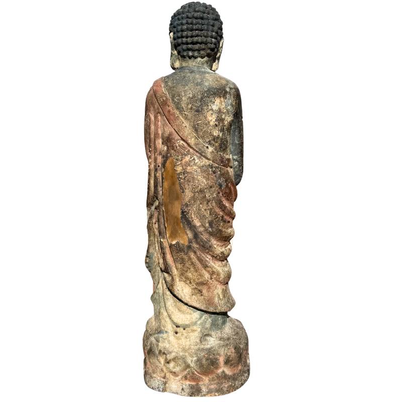Kwanyin-Bodhisattva-Tempelstatue aus Holz