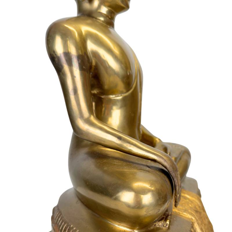 Detailansicht der molekularen Goldschicht, die durch historische Feuervergoldung entstanden ist.