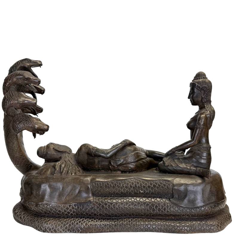 Detail der Göttin Lakshmi zu Füßen Vishnus
