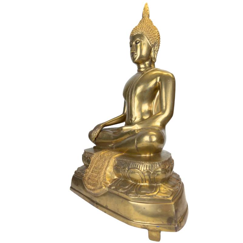 Detaillierter Lotusthron einer thailändischen Altarstatue aus der Zeit Rama V.