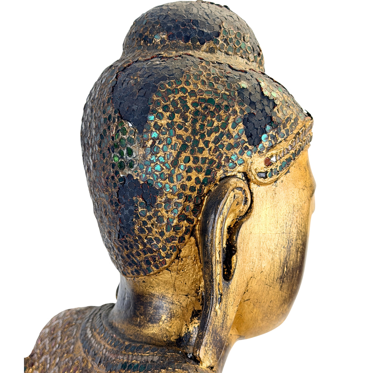 Buddha aus der Mandalay-Schule mit reicher Dekoration