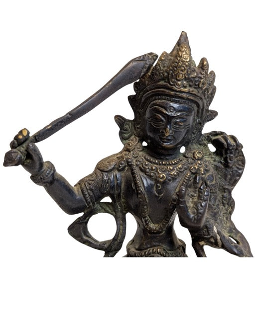 Manjushri-Buddhistische Statue, Tibet, 19. Jahrhundert