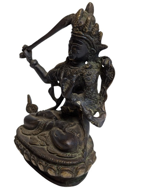 Manjushri Bodhisattva der Weisheit, tibetische Statue