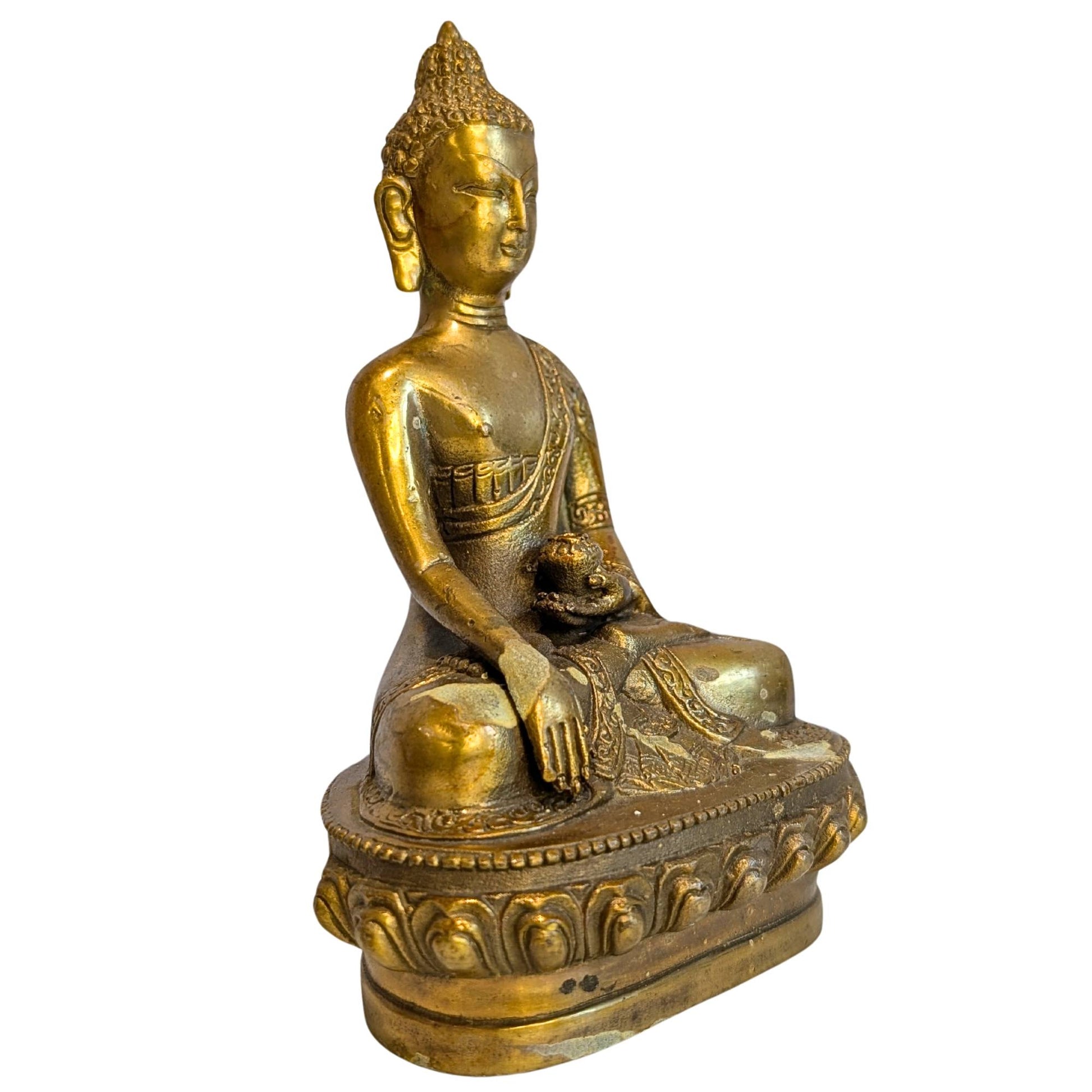 Bronzestatue des Medizinbuddhas zur spirituellen Heilung