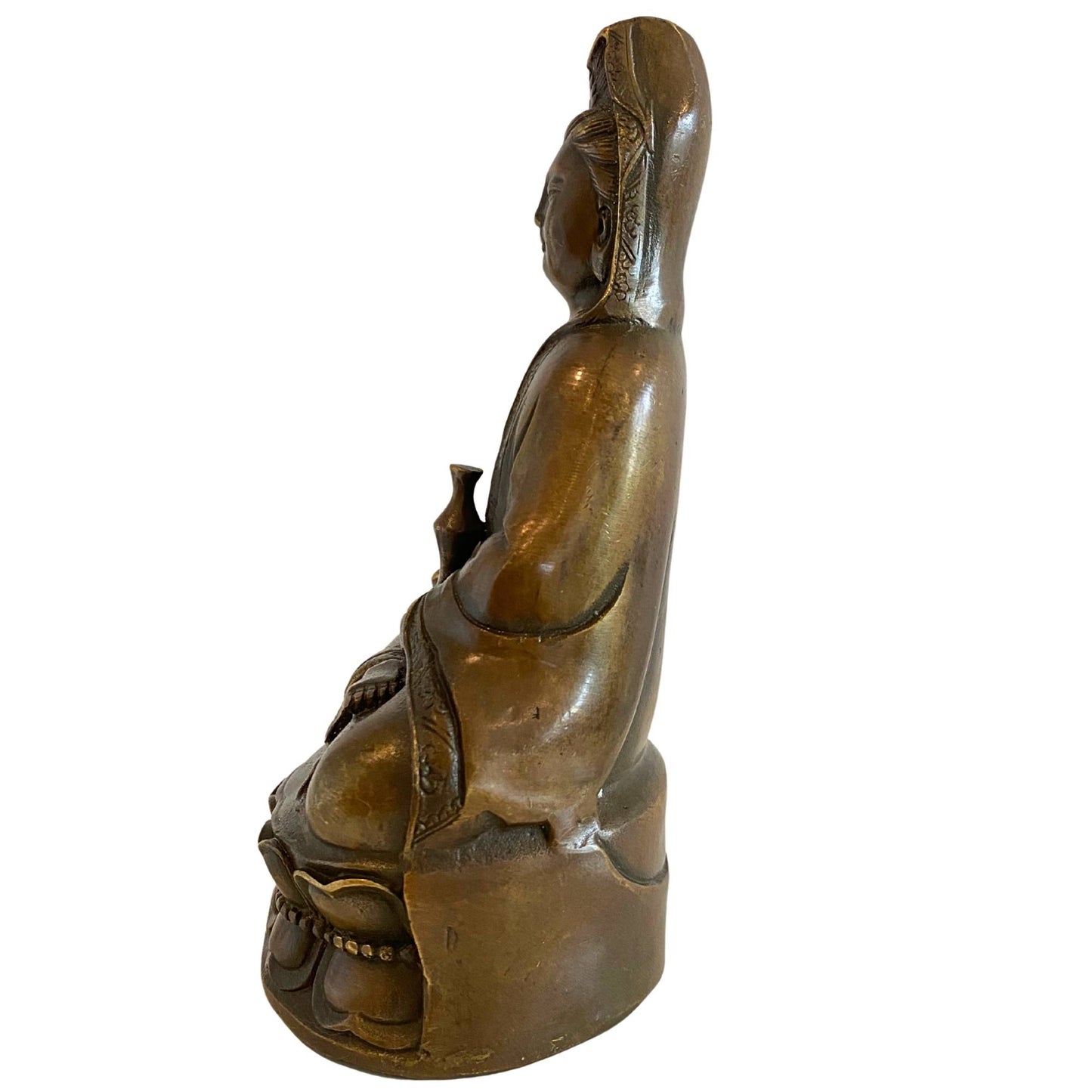 Guanyin-Meditationsfigur aus Bronze für Feng Shui-Harmonie