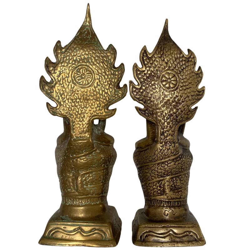Meditation Buddha Naga Messing Südostasien