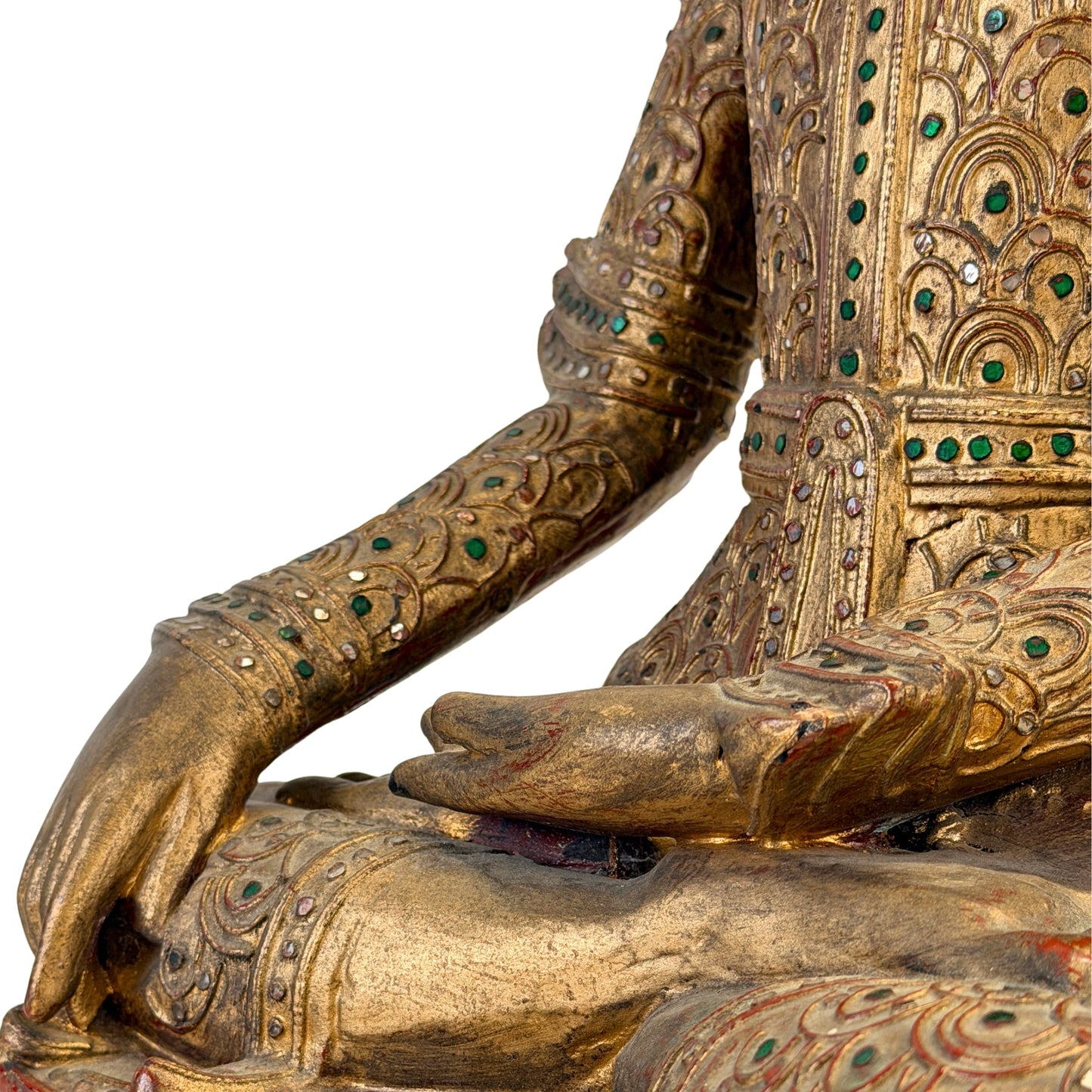 Detail der linken Meditationshand und des Glasmosaiks, SKU 738