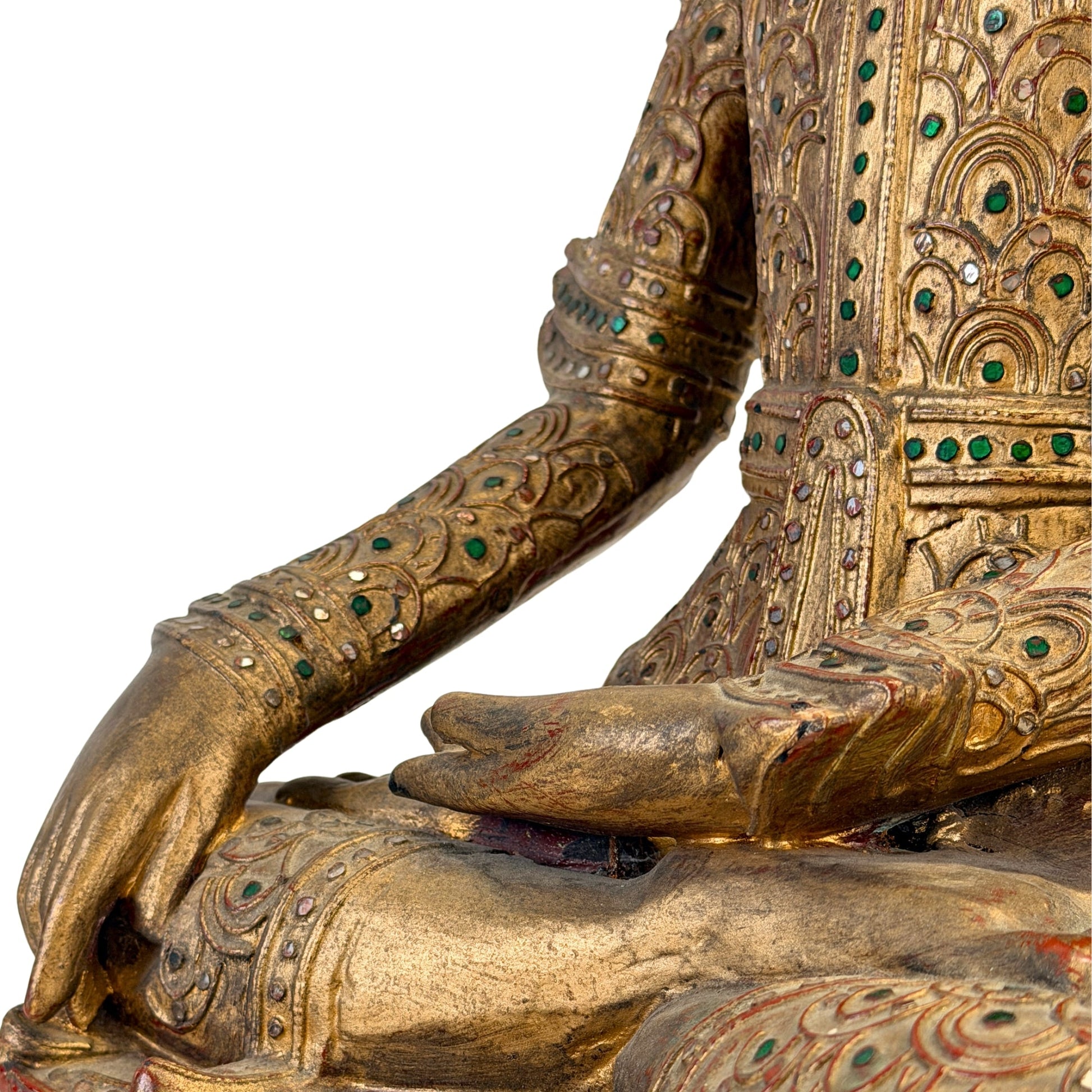 Detail der linken Meditationshand und des Glasmosaiks, SKU 738