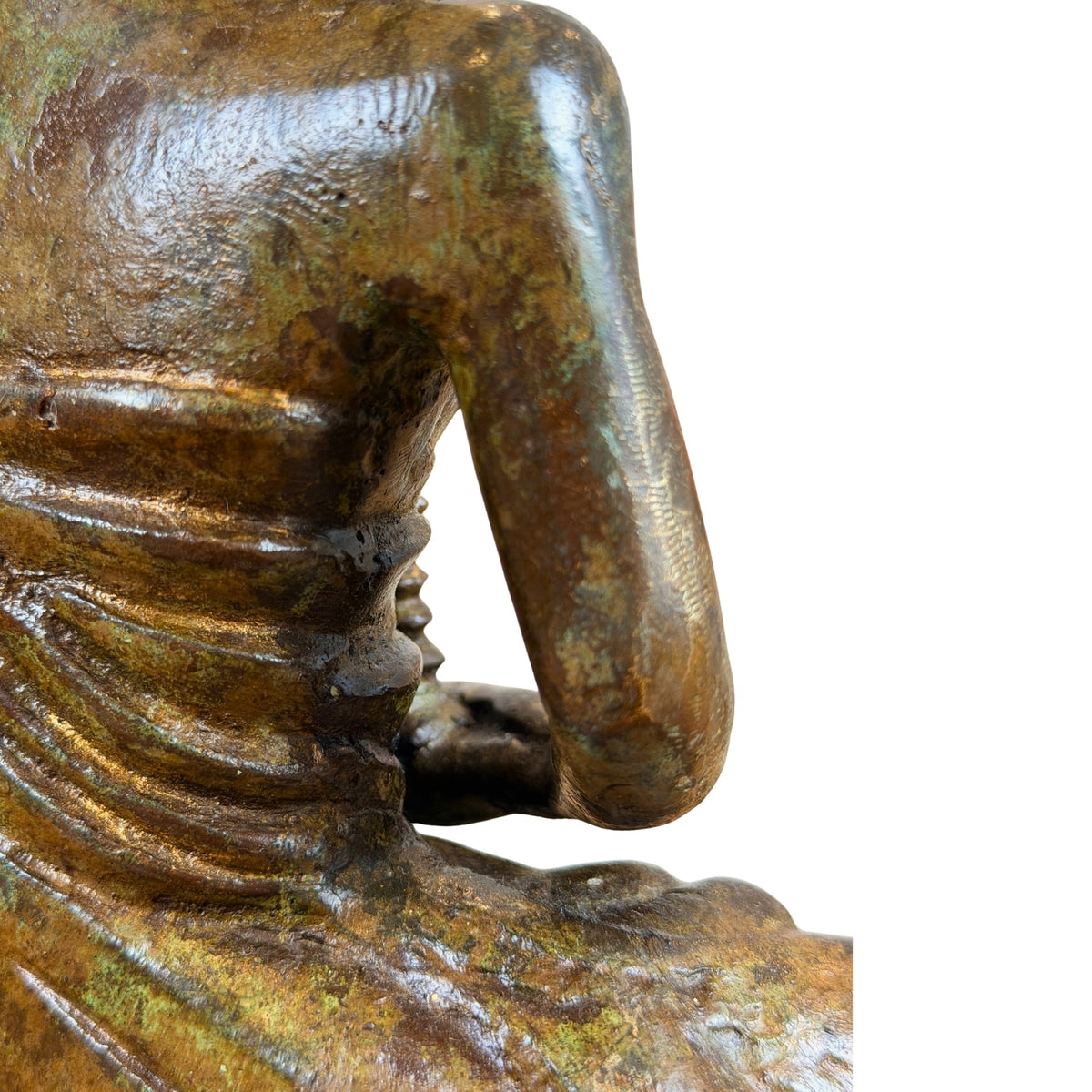 Detail van de gewaadplooien op de rug