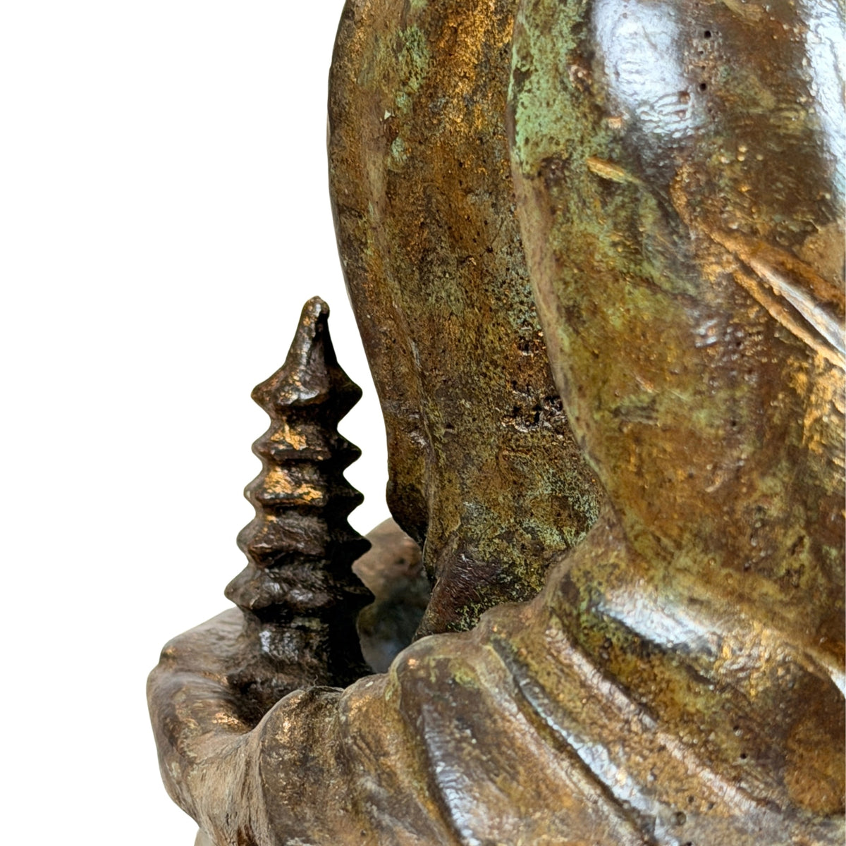Close-up van het stupa-attribuut