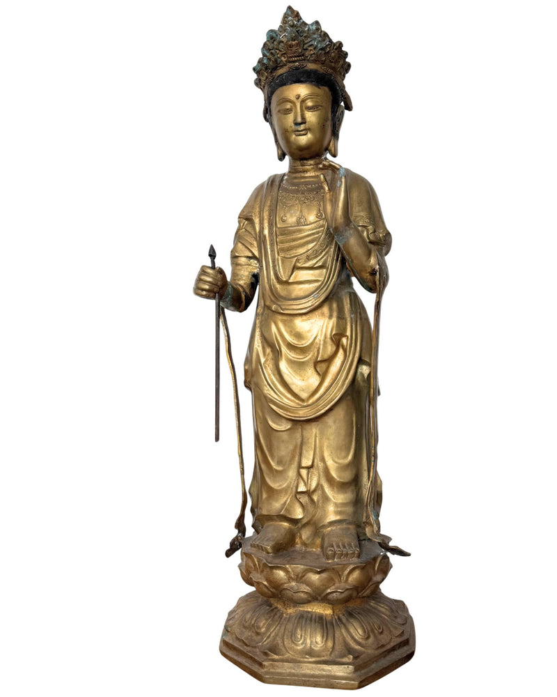 Monumentale japanische Sho-Kannon Bodhisattva | Edo-Zeit (17. Jahrhundert) | Meisterwerk Tempelbronze