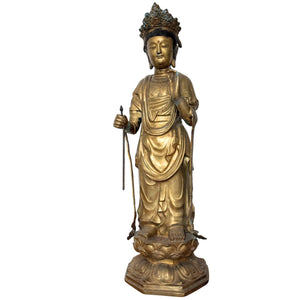 Monumentale japanische Sho-Kannon Bodhisattva | Edo-Zeit (17. Jahrhundert) | Meisterwerk Tempelbronze